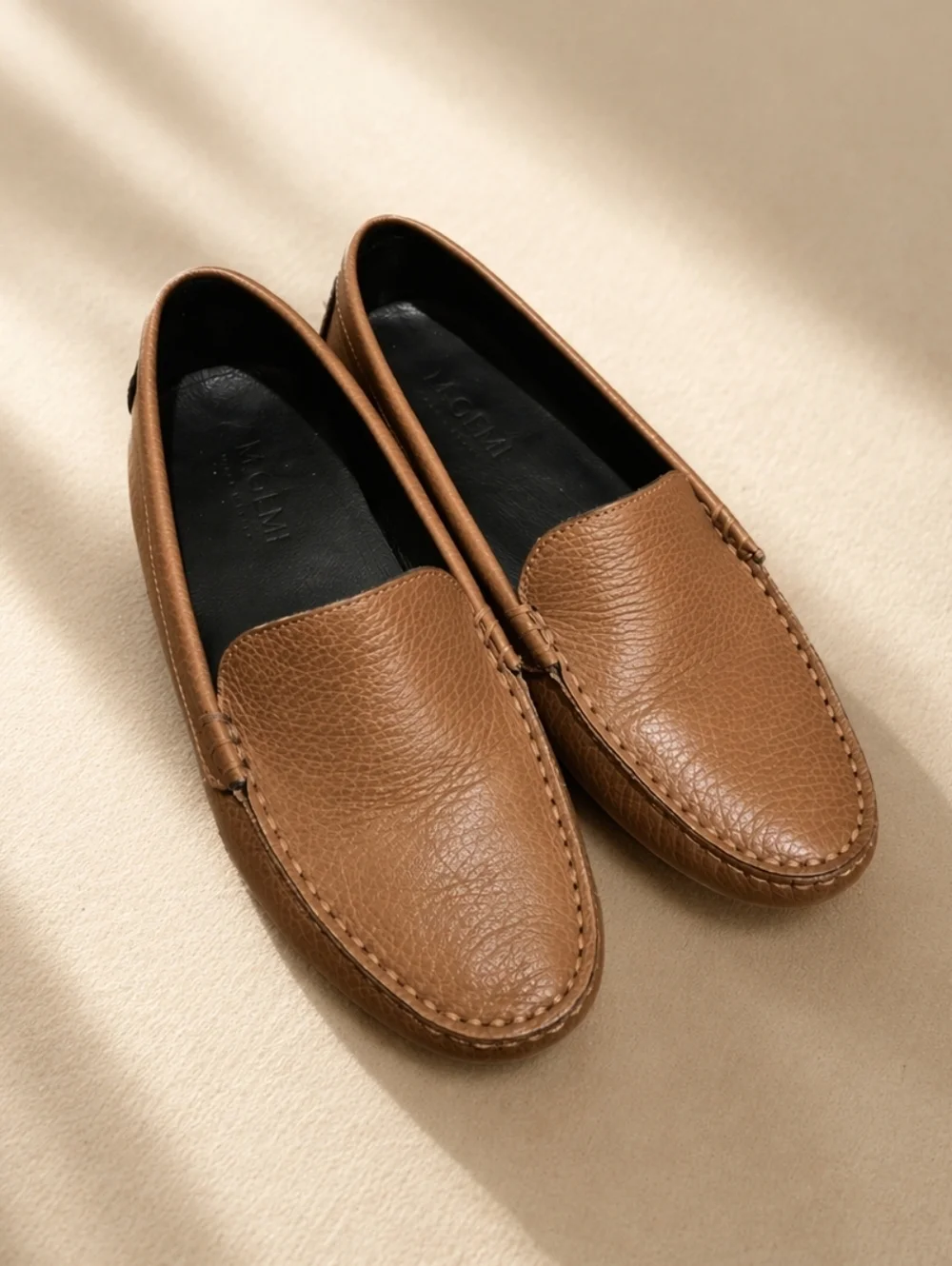 M.Gemi The Felize Driving Loafers Cappuccino Leather EU 36 Women’s Made In Italy